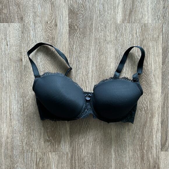 Victoria's Secret Dream Angels Lined Demi Black Bra 34DD - Picture 1 of 5